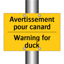 Avertissement pour canard - Warning for duck