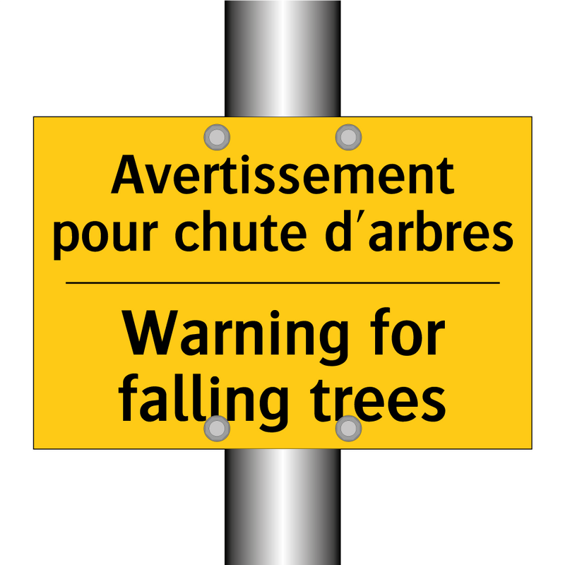 Avertissement pour chute d'arbres /.../ - Warning for falling trees