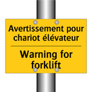 Avertissement pour chariot élévateur /.../ - Warning for forklift