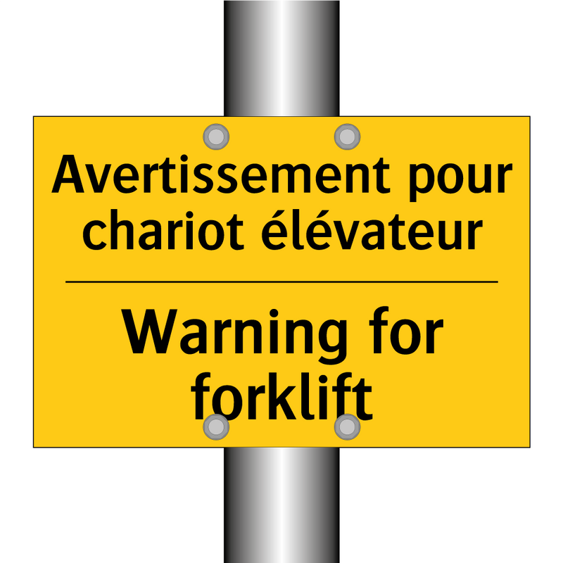 Avertissement pour chariot élévateur /.../ - Warning for forklift