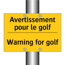 Avertissement pour le golf - Warning for golf
