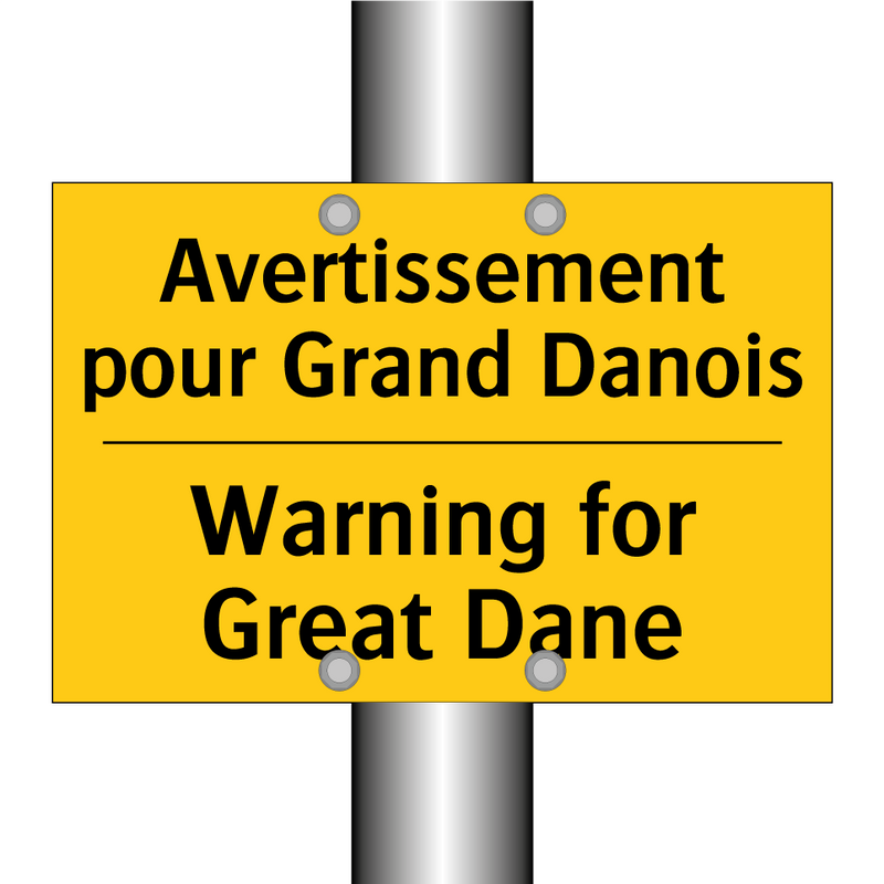 Avertissement pour Grand Danois /.../ - Warning for Great Dane