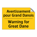 Avertissement pour Grand Danois /.../ - Warning for Great Dane