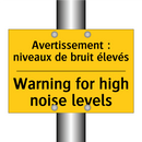 Avertissement : niveaux de bruit  /.../ - Warning for high noise levels