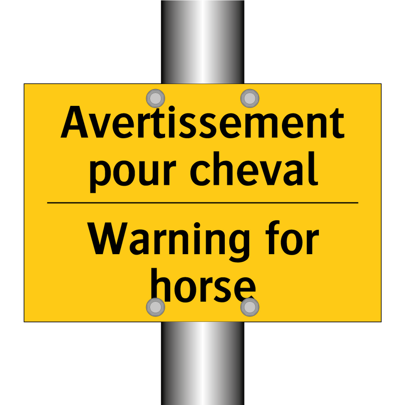 Avertissement pour cheval - Warning for horse
