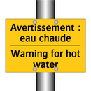 Avertissement : eau chaude - Warning for hot water