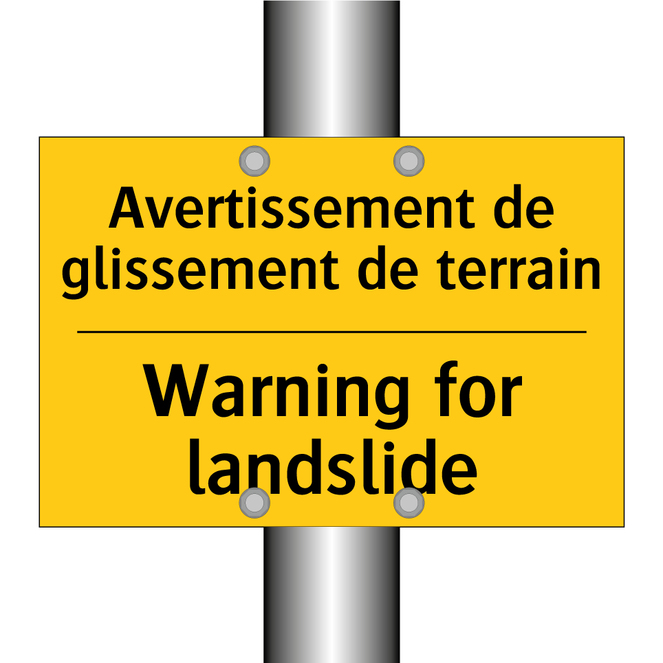 Avertissement de glissement de  /.../ - Warning for landslide