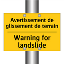 Avertissement de glissement de  /.../ - Warning for landslide