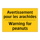Avertissement pour les arachides /.../ - Warning for peanuts