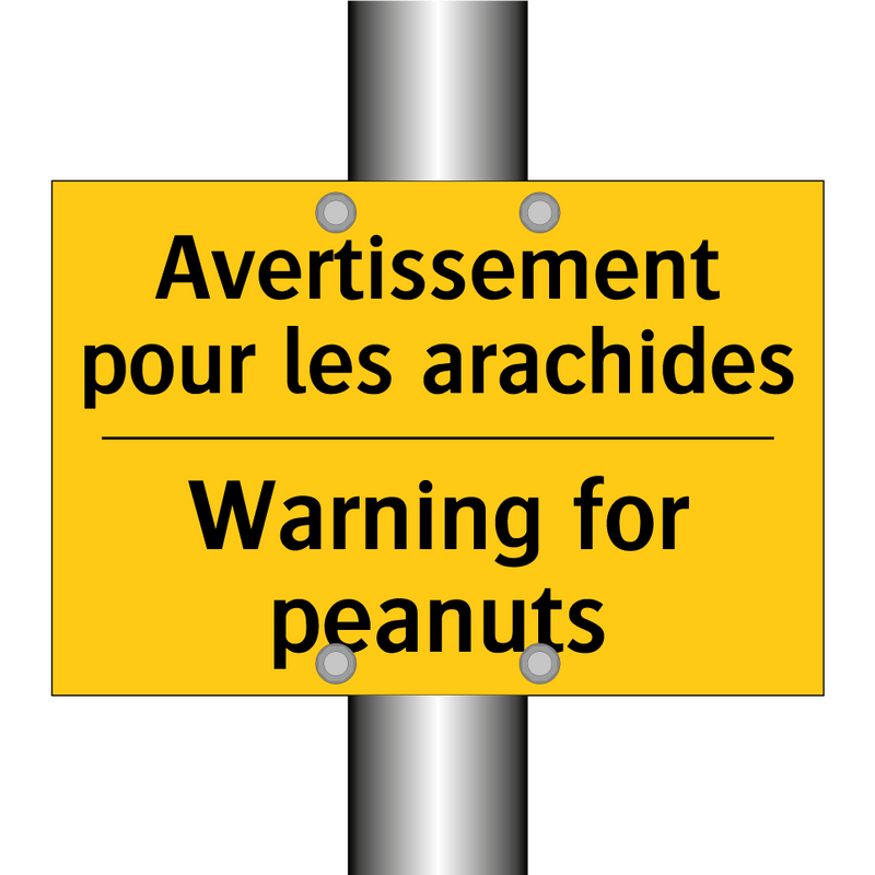 Avertissement pour les arachides /.../ - Warning for peanuts