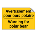 Avertissement pour ours polaire /.../ - Warning for polar bear