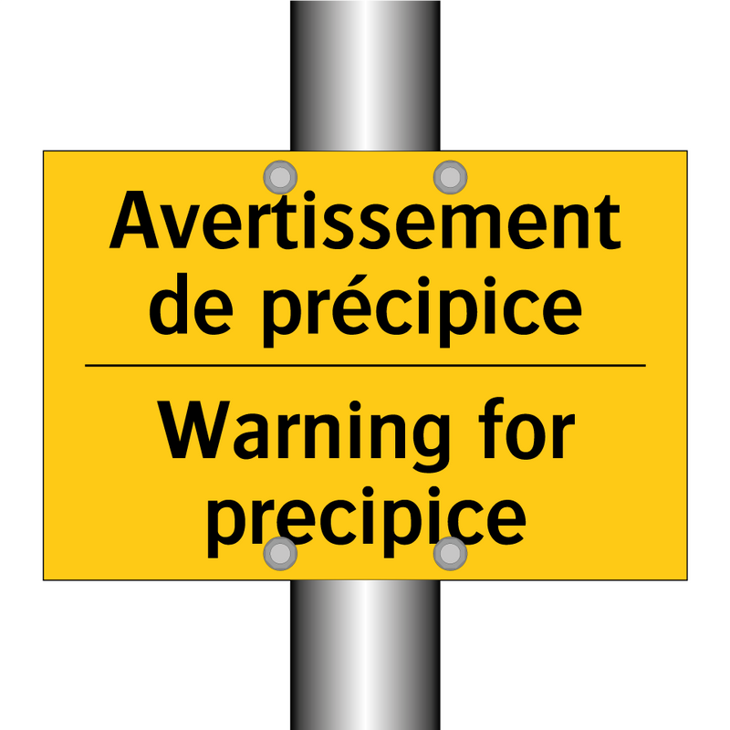 Avertissement de précipice - Warning for precipice