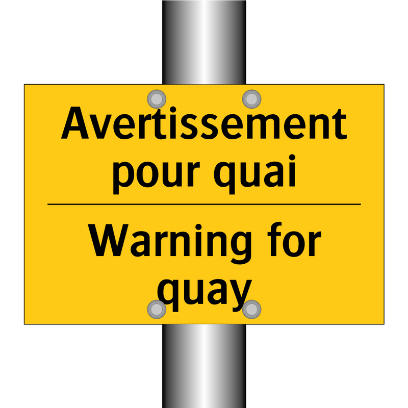 Avertissement pour quai - Warning for quay