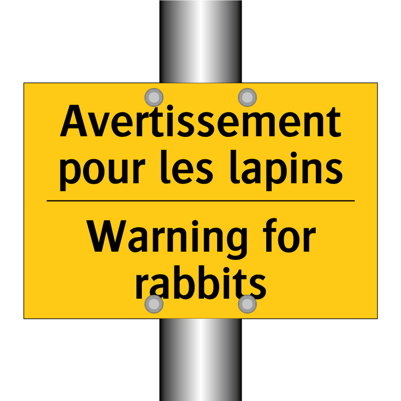 Avertissement pour les lapins - Warning for rabbits