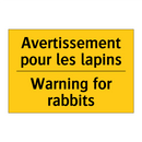 Avertissement pour les lapins - Warning for rabbits