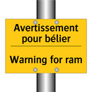 Avertissement pour bélier - Warning for ram