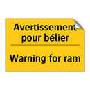 Avertissement pour bélier - Warning for ram