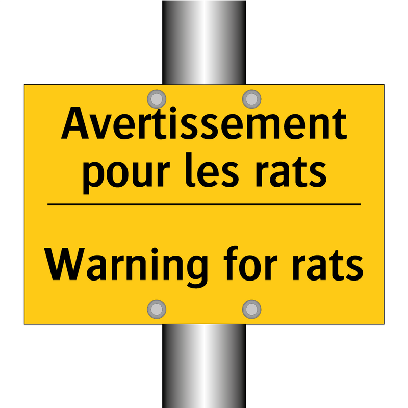 Avertissement pour les rats - Warning for rats