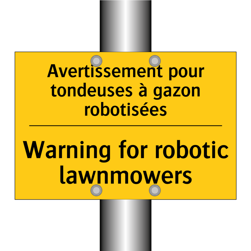 Avertissement pour tondeuses à  /.../ - Warning for robotic lawnmowers