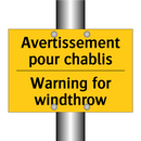 Avertissement pour chablis - Warning for windthrow