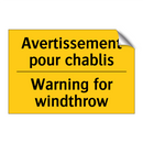 Avertissement pour chablis - Warning for windthrow