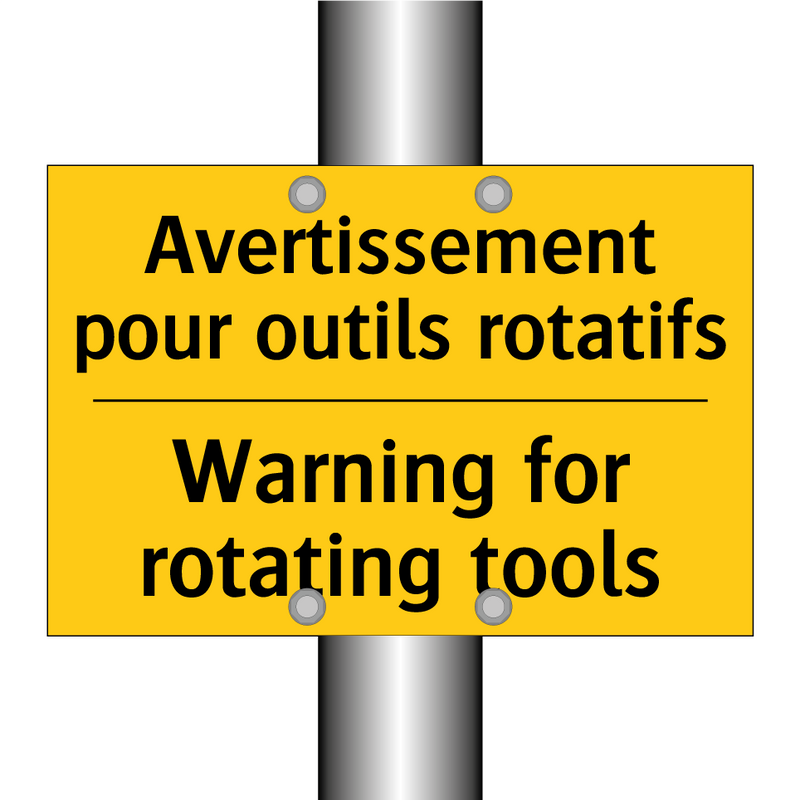 Avertissement pour outils rotatifs /.../ - Warning for rotating tools