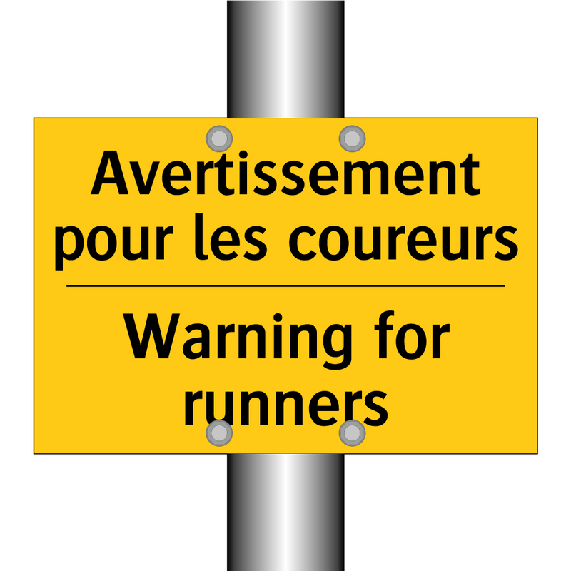 Avertissement pour les coureurs /.../ - Warning for runners