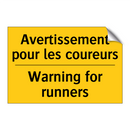 Avertissement pour les coureurs /.../ - Warning for runners