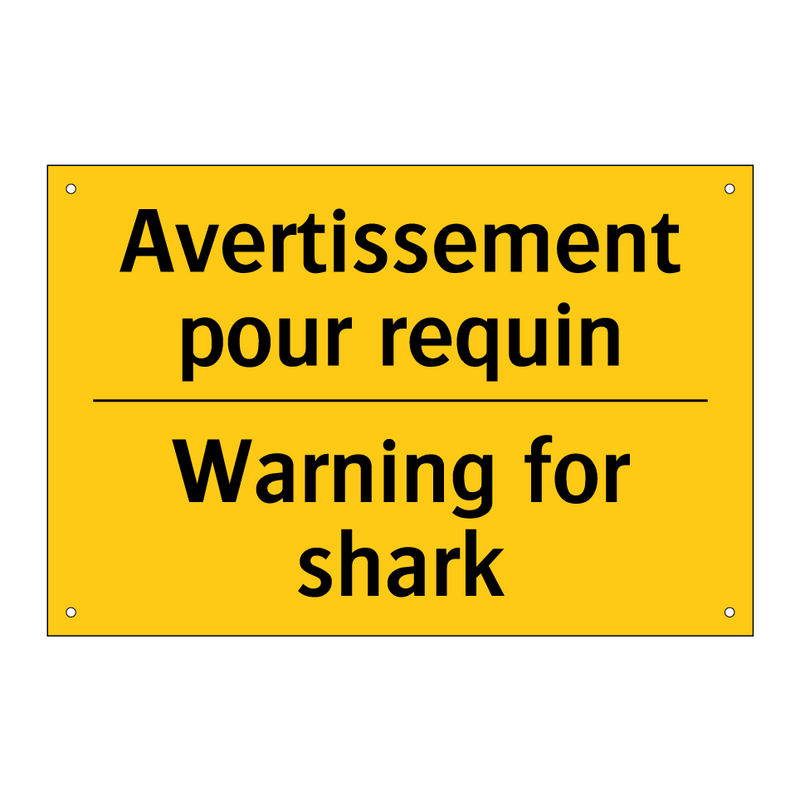 Avertissement pour requin - Warning for shark