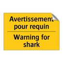 Avertissement pour requin - Warning for shark