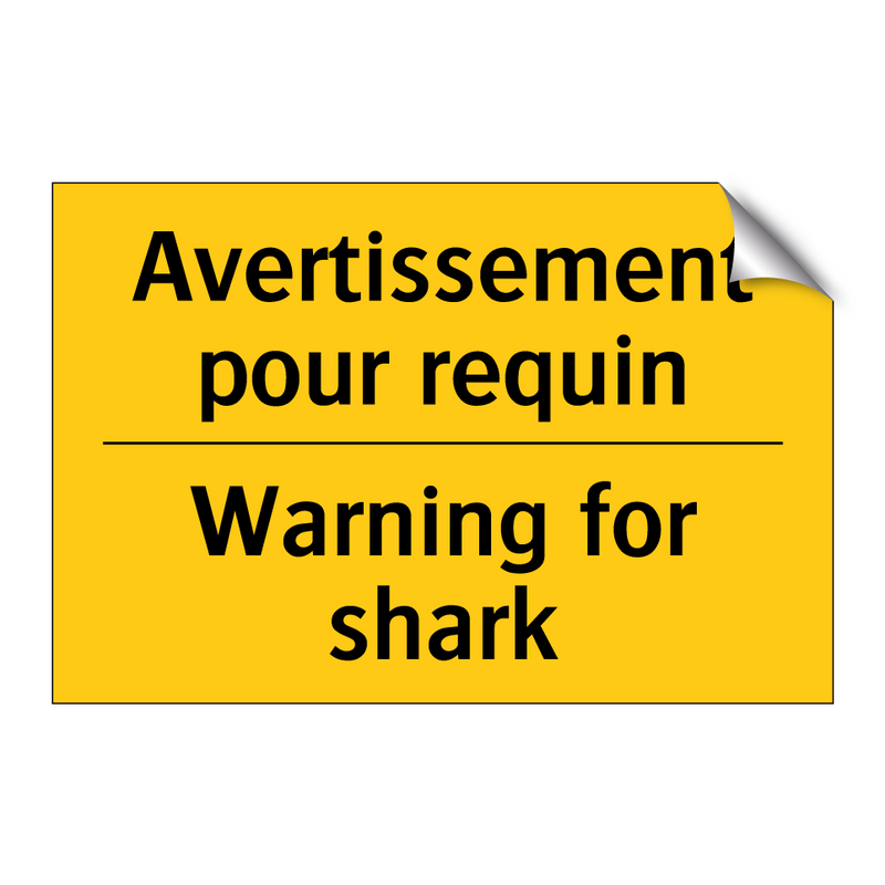 Avertissement pour requin - Warning for shark