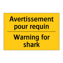 Avertissement pour requin - Warning for shark
