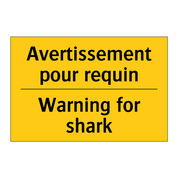 Avertissement pour requin - Warning for shark