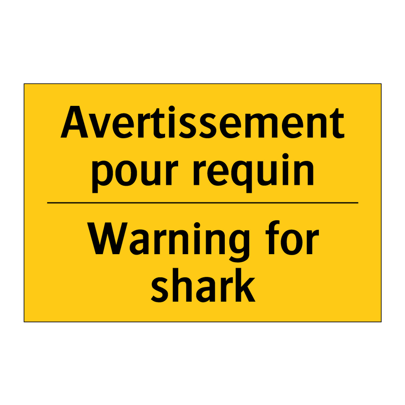 Avertissement pour requin - Warning for shark