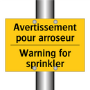 Avertissement pour arroseur - Warning for sprinkler