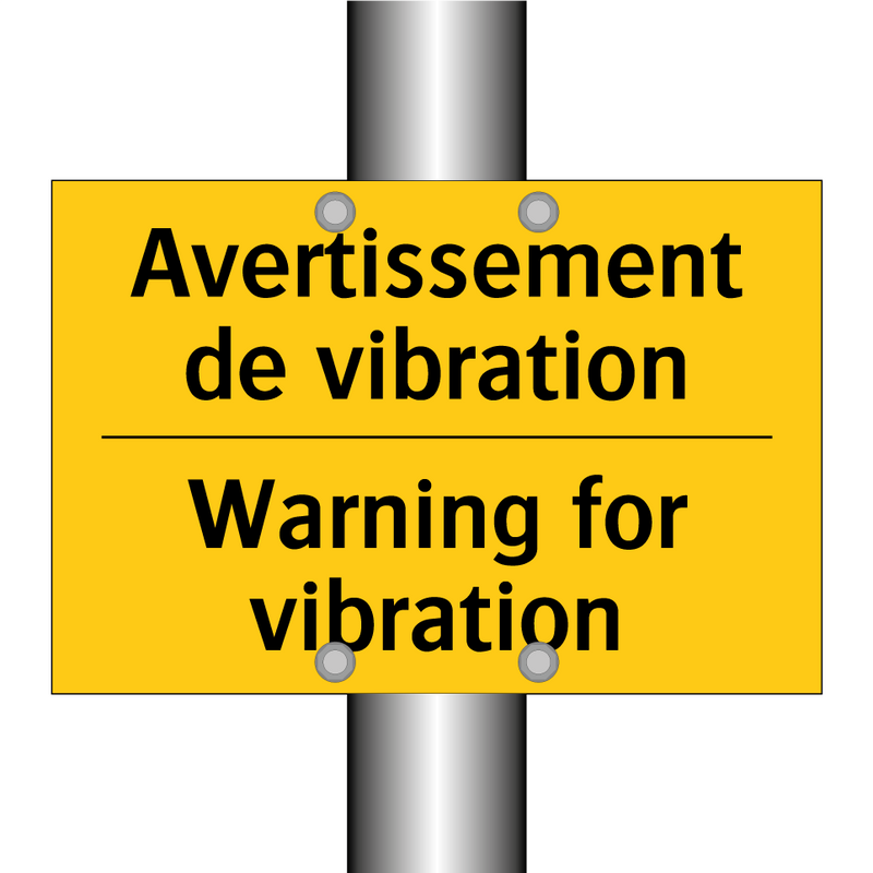 Avertissement de vibration - Warning for vibration