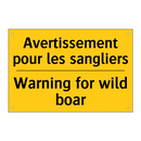 Avertissement pour les sangliers /.../ - Warning for wild boar