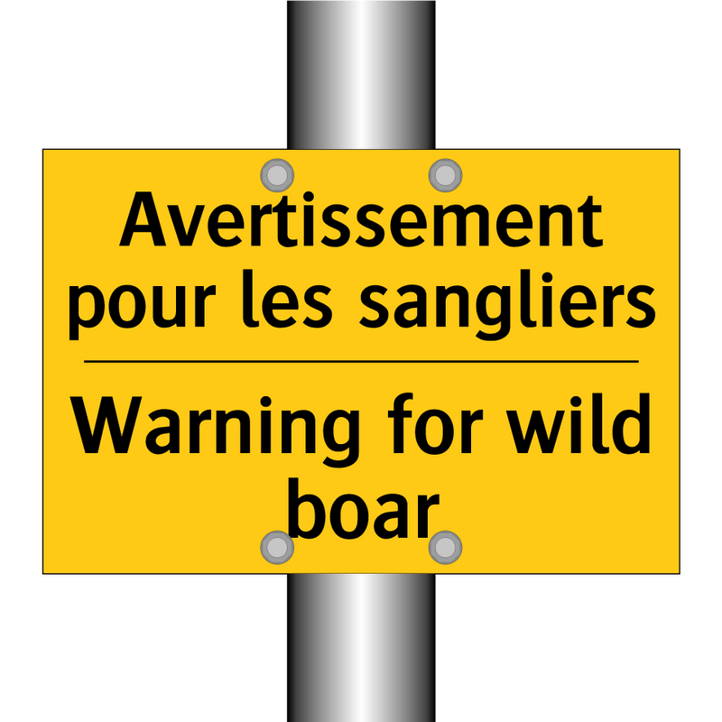 Avertissement pour les sangliers /.../ - Warning for wild boar