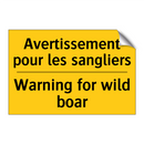 Avertissement pour les sangliers /.../ - Warning for wild boar