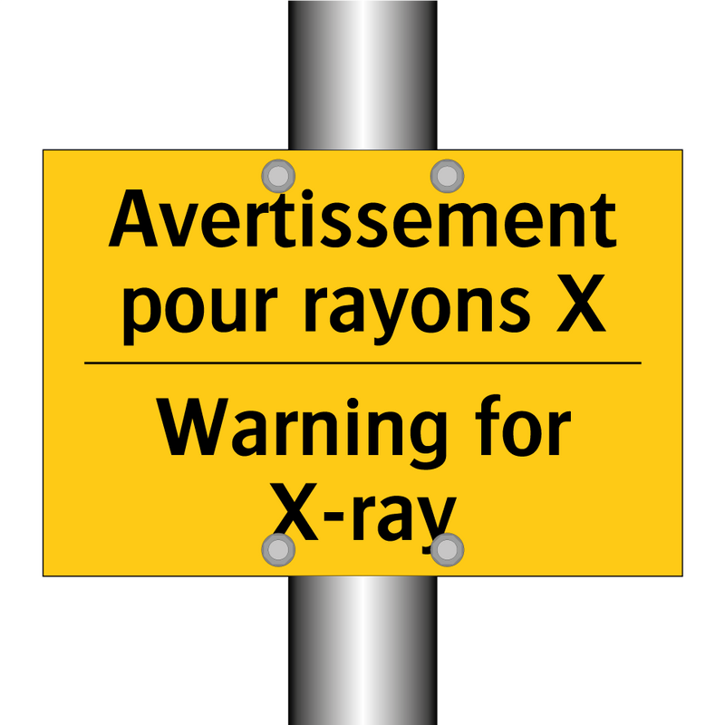 Avertissement pour rayons X - Warning for X-ray