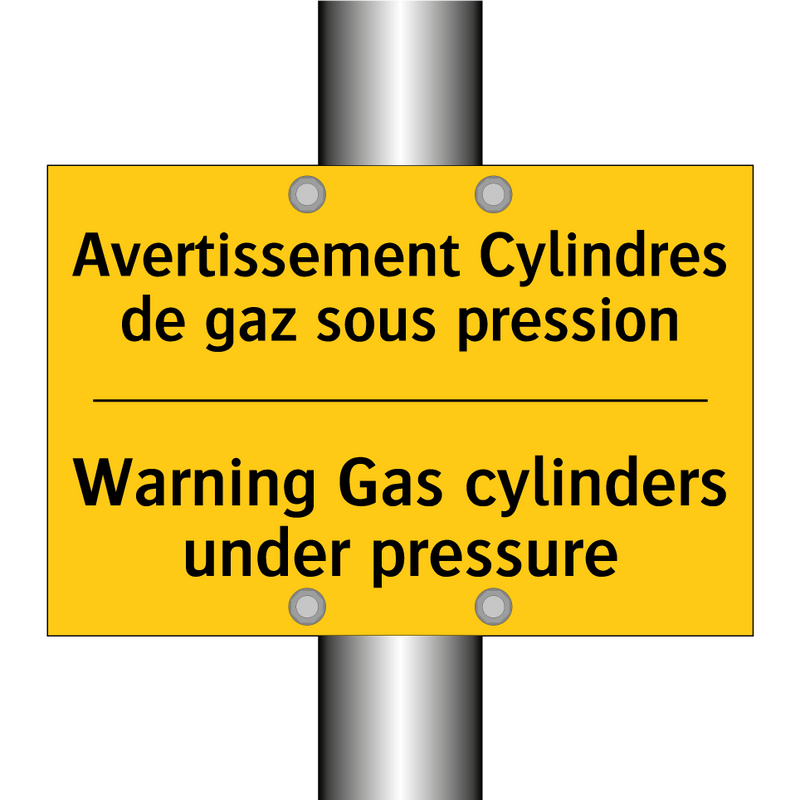 Avertissement Cylindres de gaz  /.../ - Warning Gas cylinders under pressure /.../