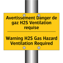 Avertissement Danger de gaz H2S  /.../ - Warning H2S Gas Hazard Ventilation  /.../