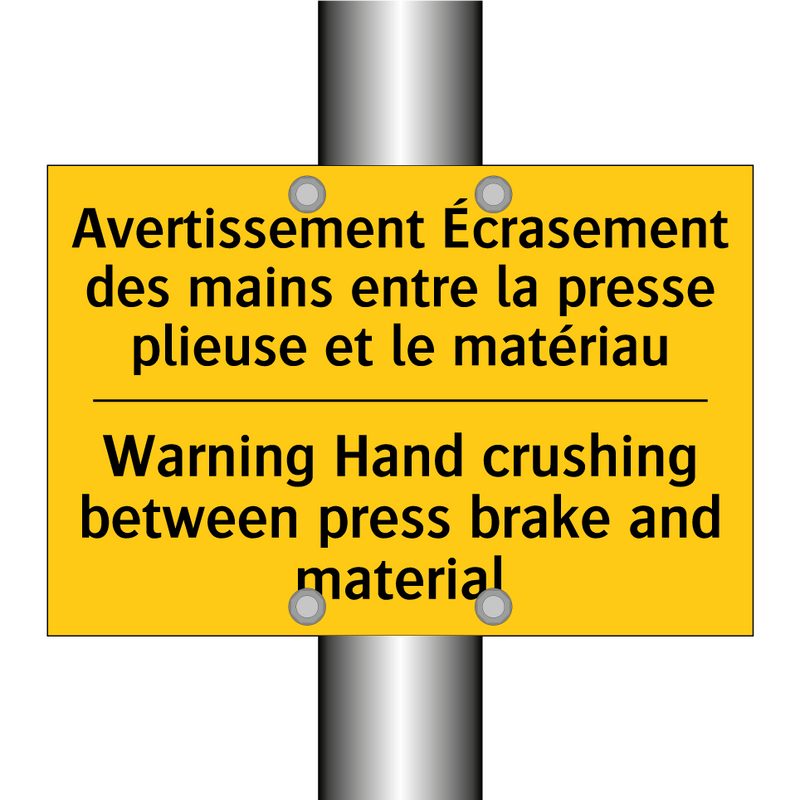 Avertissement Écrasement des mains  /.../ - Warning Hand crushing between  /.../