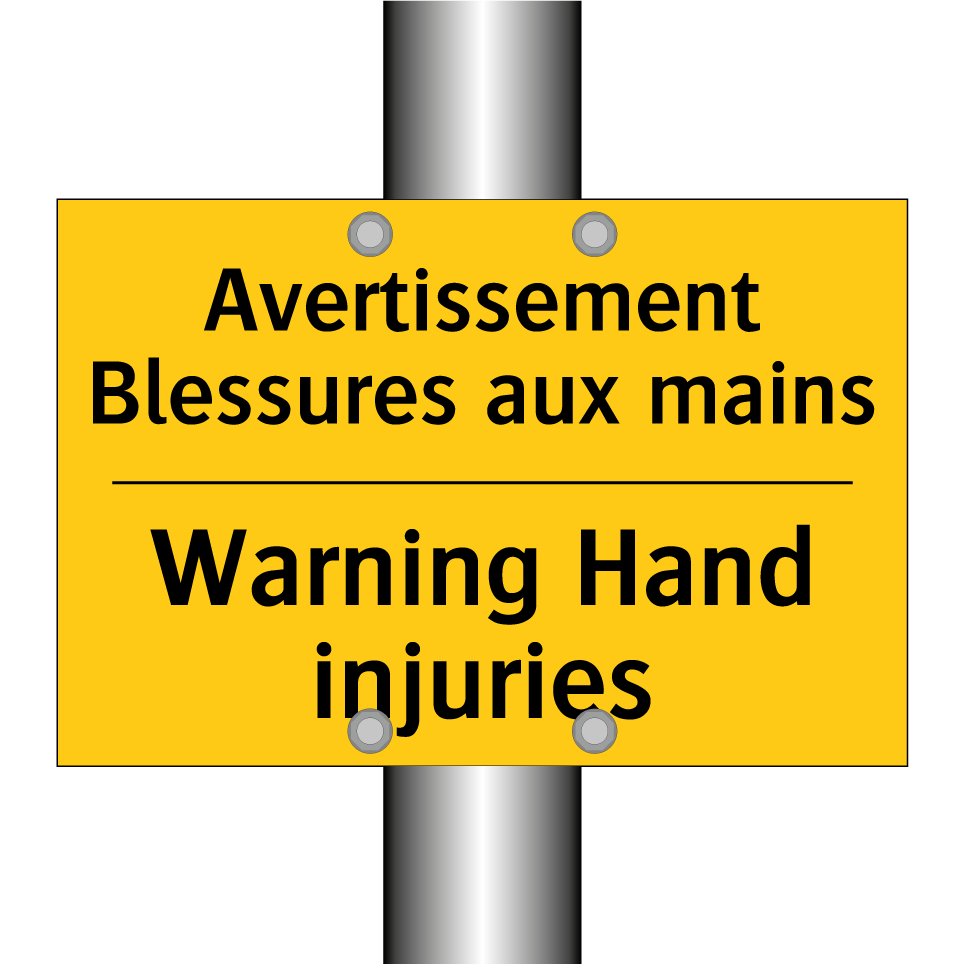 Avertissement Blessures aux mains /.../ - Warning Hand injuries