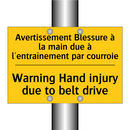 Avertissement Blessure à la main  /.../ - Warning Hand injury due to belt  /.../