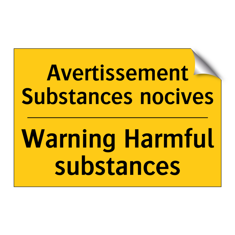 Avertissement Substances nocives /.../ - Warning Harmful substances