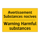 Avertissement Substances nocives /.../ - Warning Harmful substances