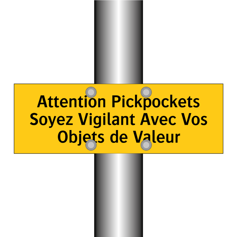 Attention Pickpockets Soyez Vigilant Avec Vos Objets de Valeur