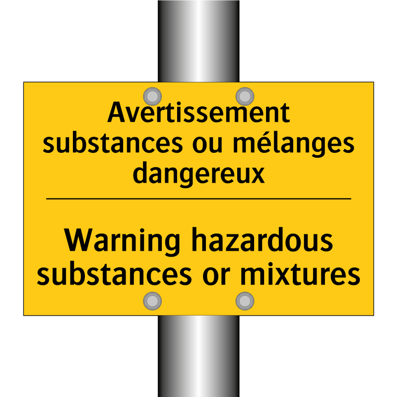 Avertissement substances ou mélanges  /.../ - Warning hazardous substances or  /.../