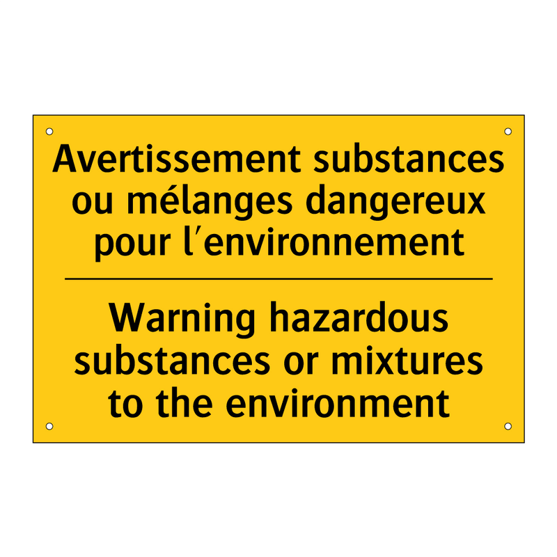 Avertissement substances ou mélanges  /.../ - Warning hazardous substances or  /.../